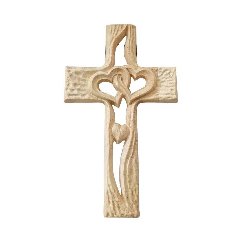 

35cm 2023 Happy Valentine's Day 3D Cross Love Wooden Cross Crafts Rustic Wedding Decor For Weedings Party Supplies Home Decor