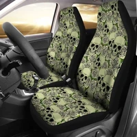 set of 2 day of the dead gothic skulls car seat cover 172727pack of 2 universal front seat protective cover