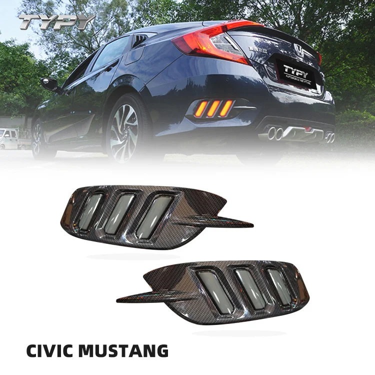 

Задний фонарь для Civic Mustang, сменный светодиодный задний фонарь, противоударный фонарь бампера 16-19, Новый Стоп светильник