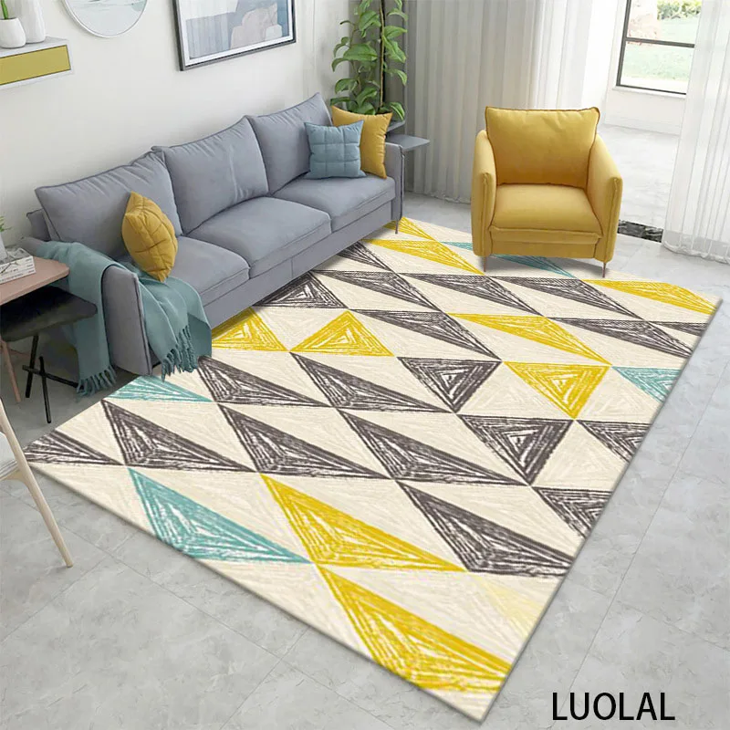 

LUOLAL Modern Geometric Minimalist Home Living Room Rug Study Bedroom Balcony Dining Room Bedside Full Of Rectangular Carpets