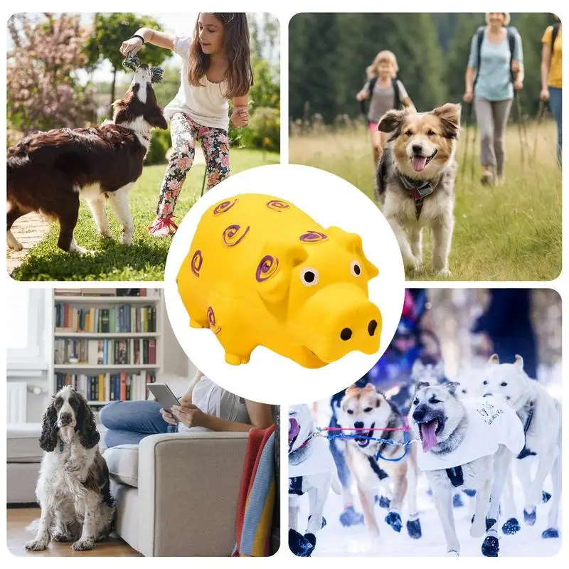 Пищалка игрушки для собак милая форма свиньи прочная Самостоятельная игра