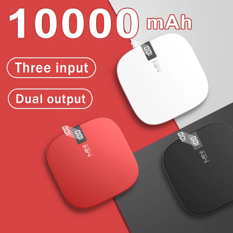 

Портативный внешний аккумулятор с цифровым дисплеем, 10000 мАч