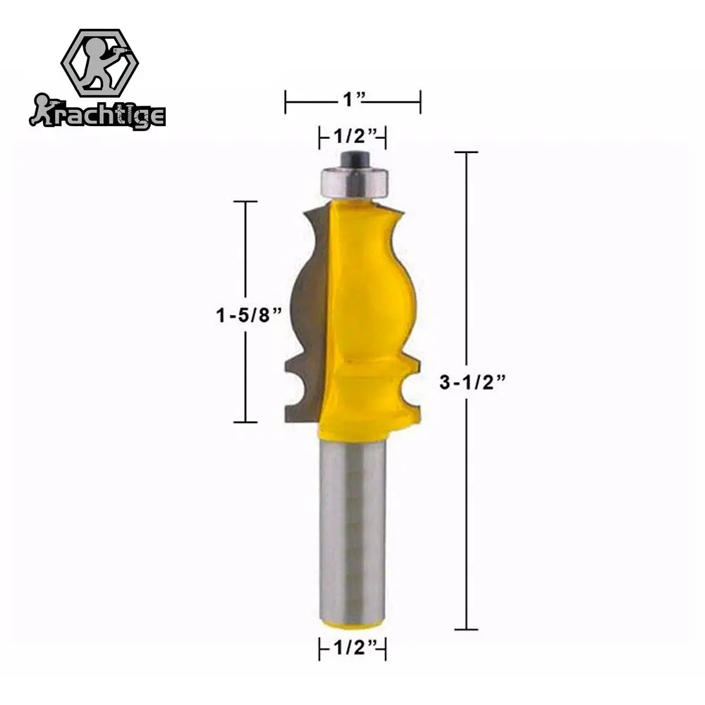 

1/2" Shank Router Bit Architectural Molding Trimming Cutter Tool for Woodworking