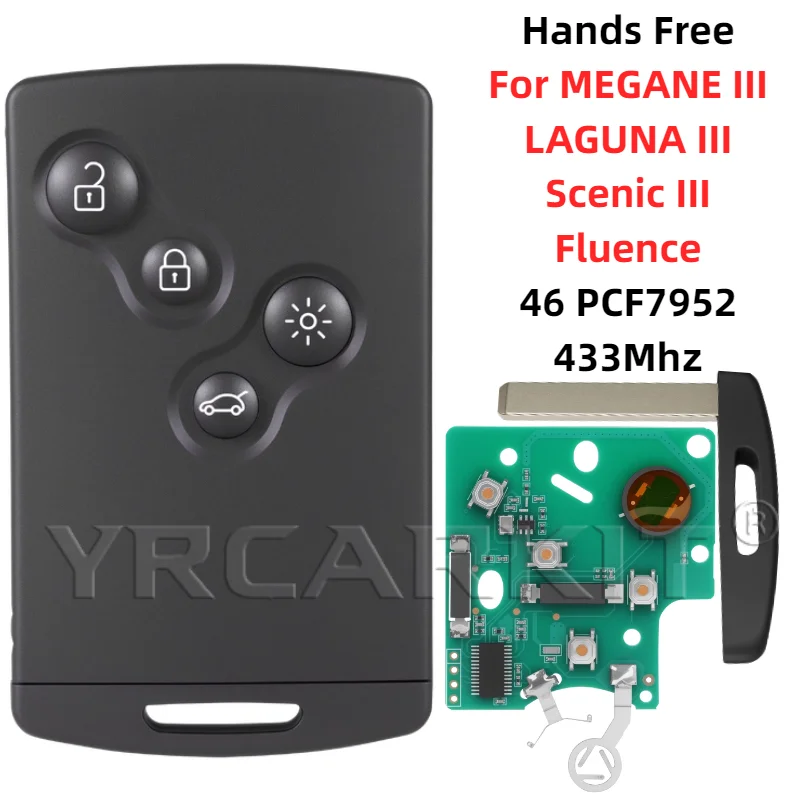 

Для Renault Megane 3 Laguna 3 Grand Scenic Koleos Fluence Clio IV Captur ID46 4A чип умные громкие клавиши автомобильный дистанционный ключ