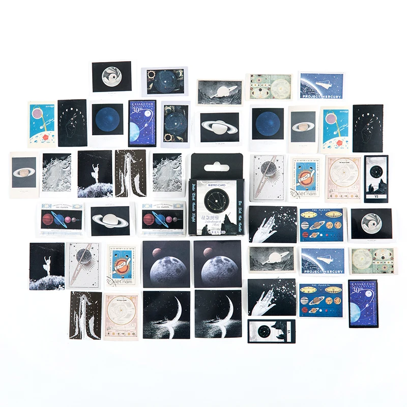 

56Packs Wholesale Boxed stickers Astrology illustrated book retro universe hand account diary material decorative seal sticker