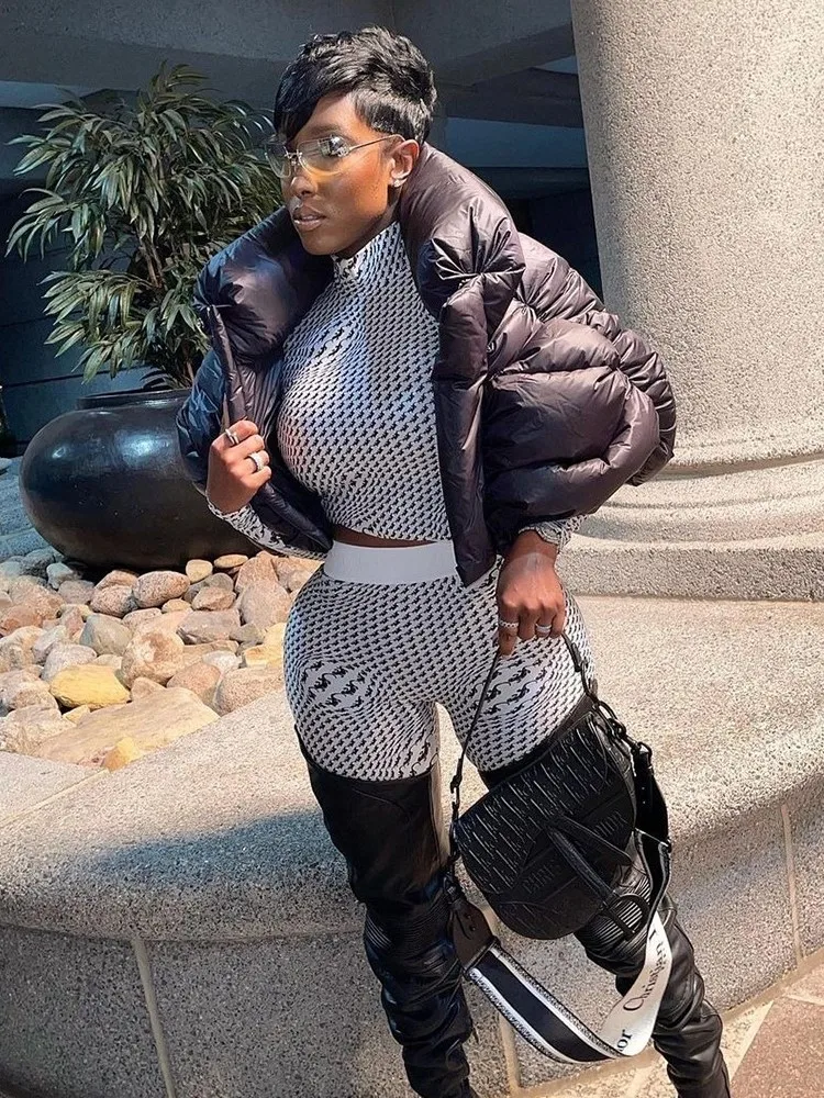 XIKTOP Irregular Padded Jacket Women 2022 Autumn & Winter Fashion Stand Collar Zip Coat Top Sleeveless Trendy Casual Streetwear