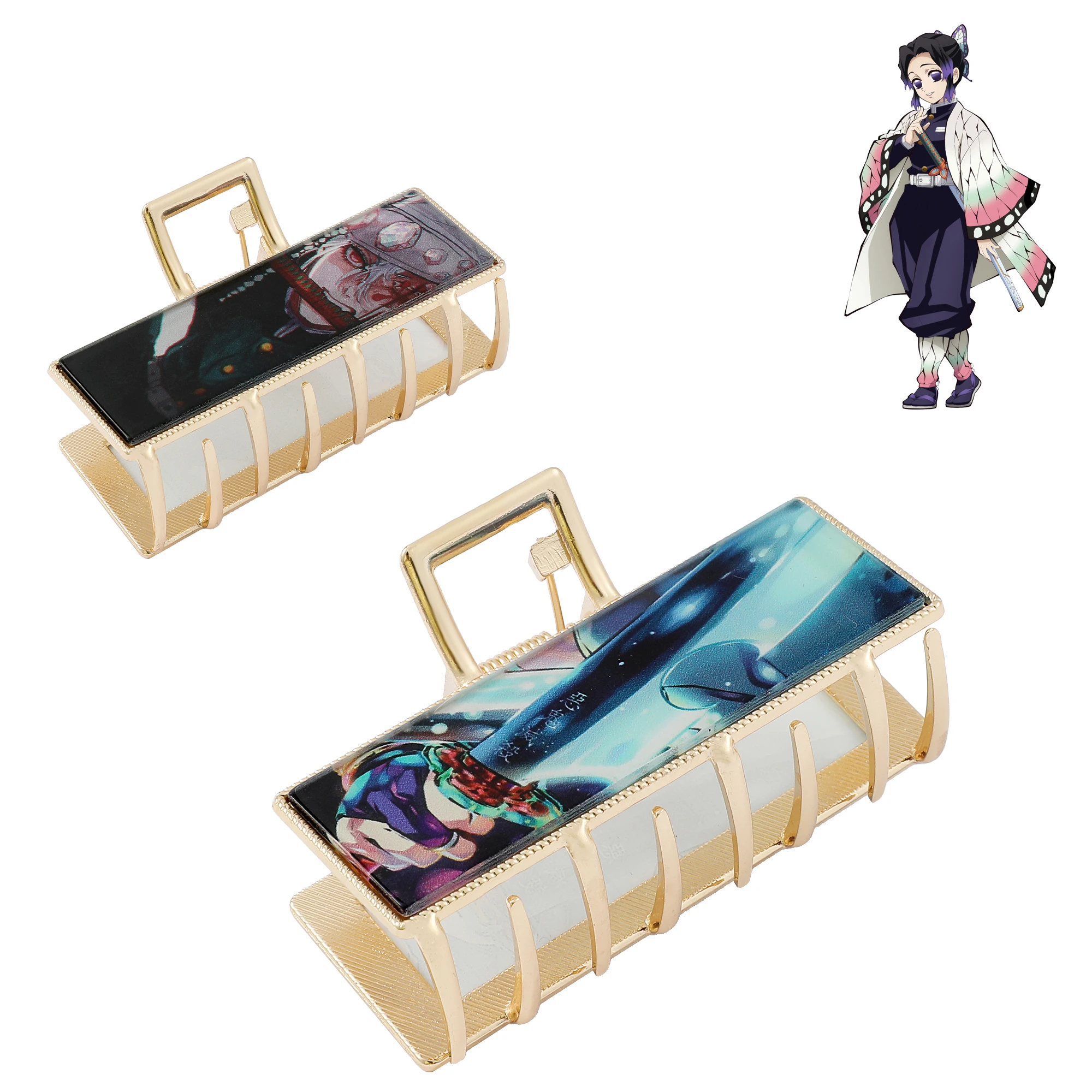 

Anime Demon Slayer Pattern Hairpin Fashion Metal Crab Clip for Women Home Simple Convenient Hair Pin Hair Accessories