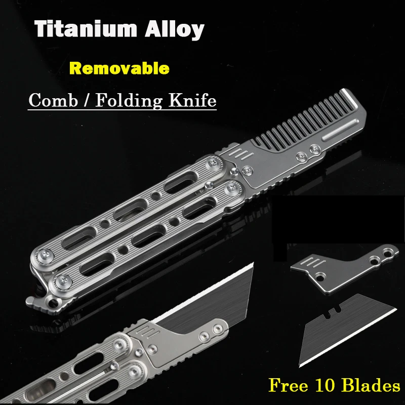 Replaceable Comb Outdoor Multi-function Edc Kinfe Bottle Ope