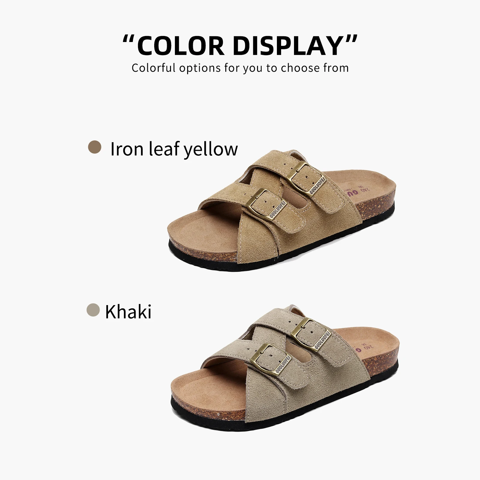 Фото Birken New Arizona Cork Slippers Женские сандалии на плоской подошве с пробковой подставкой, шлепанцы с открытым носком, регулируемые летние слипоны №4