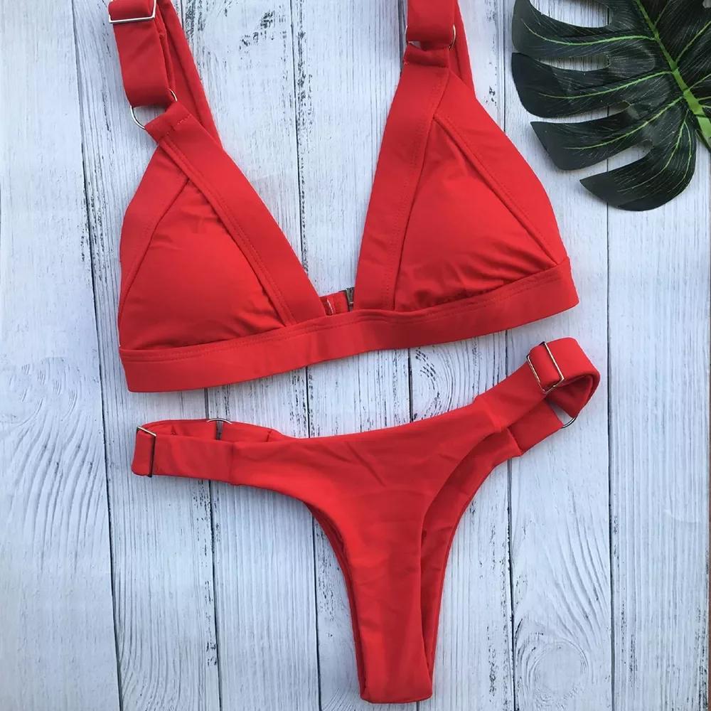 

Sexy Micro Tiny Bikini Set Adjust Buckle Swimwear Women 2020 Bikini Sport Swimsuit Bathing Suit Femme Biquini Maillot De Bain