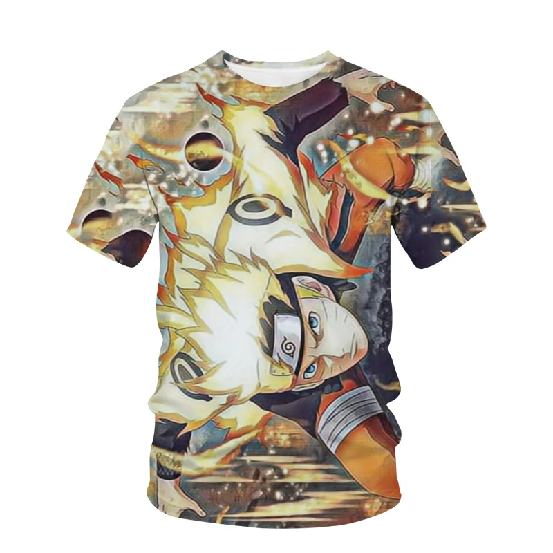 

2022 New Naruto Graphic T Shirts 3d Men's Plus Size T Shirts Fashion Slim Streetwear Men's Tops