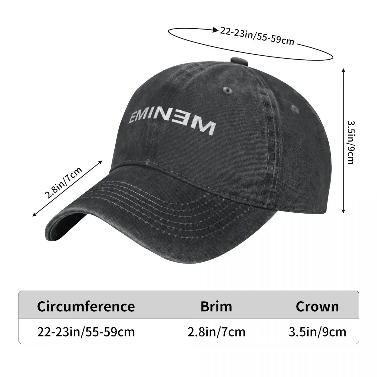 Denim Baseball Cap Men Women Eminem Snapback Hat Summer Sports Hip Hop Cap Gorras images - 6