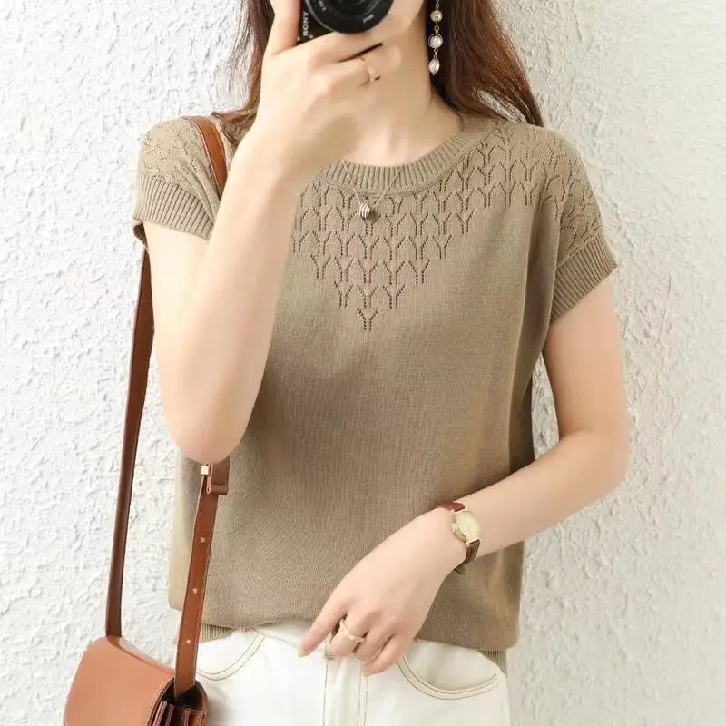 

Loose Casual Ladies Knit Vest Sweater 8388