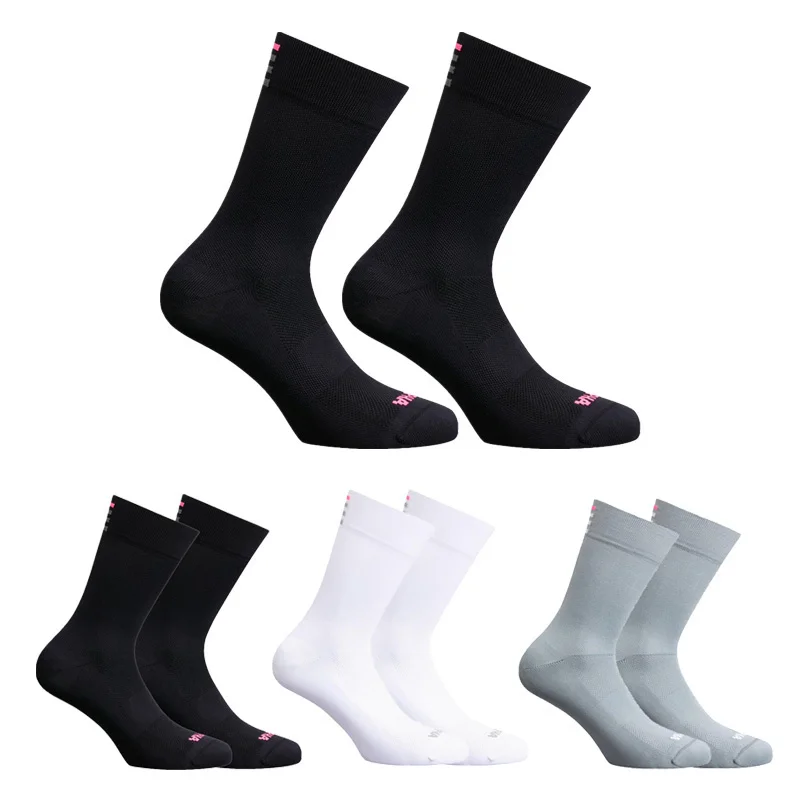 

Racing 2023 Solid Color Outdoor Cycling Socks Men Car Women Mountain Bike Sports Socks Road Running Socks Calcetines Ciclismo