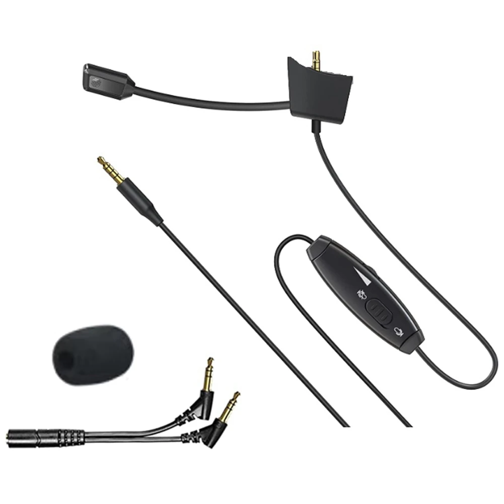 

Микрофонный кабель для Sony WH-1000XM3/XM4, аудиокабель для наушников 3,5 мм с регулировкой громкости и переключателем звука, кабель для передачи вызовов