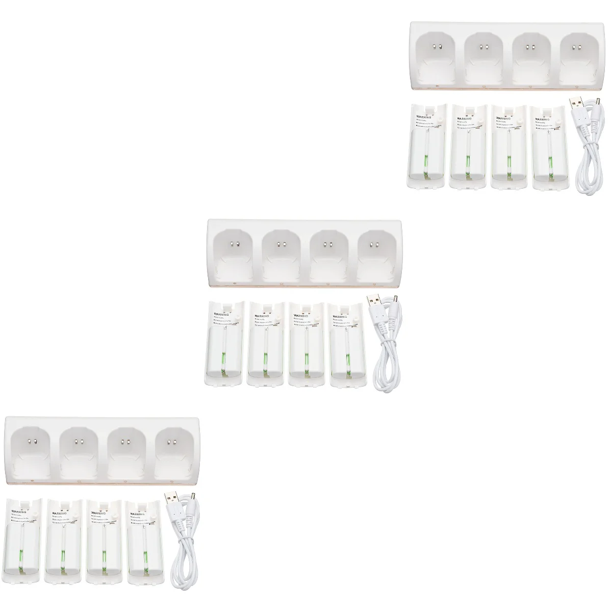 

3 Sets USB Four-slot Adapter Charging Slot White