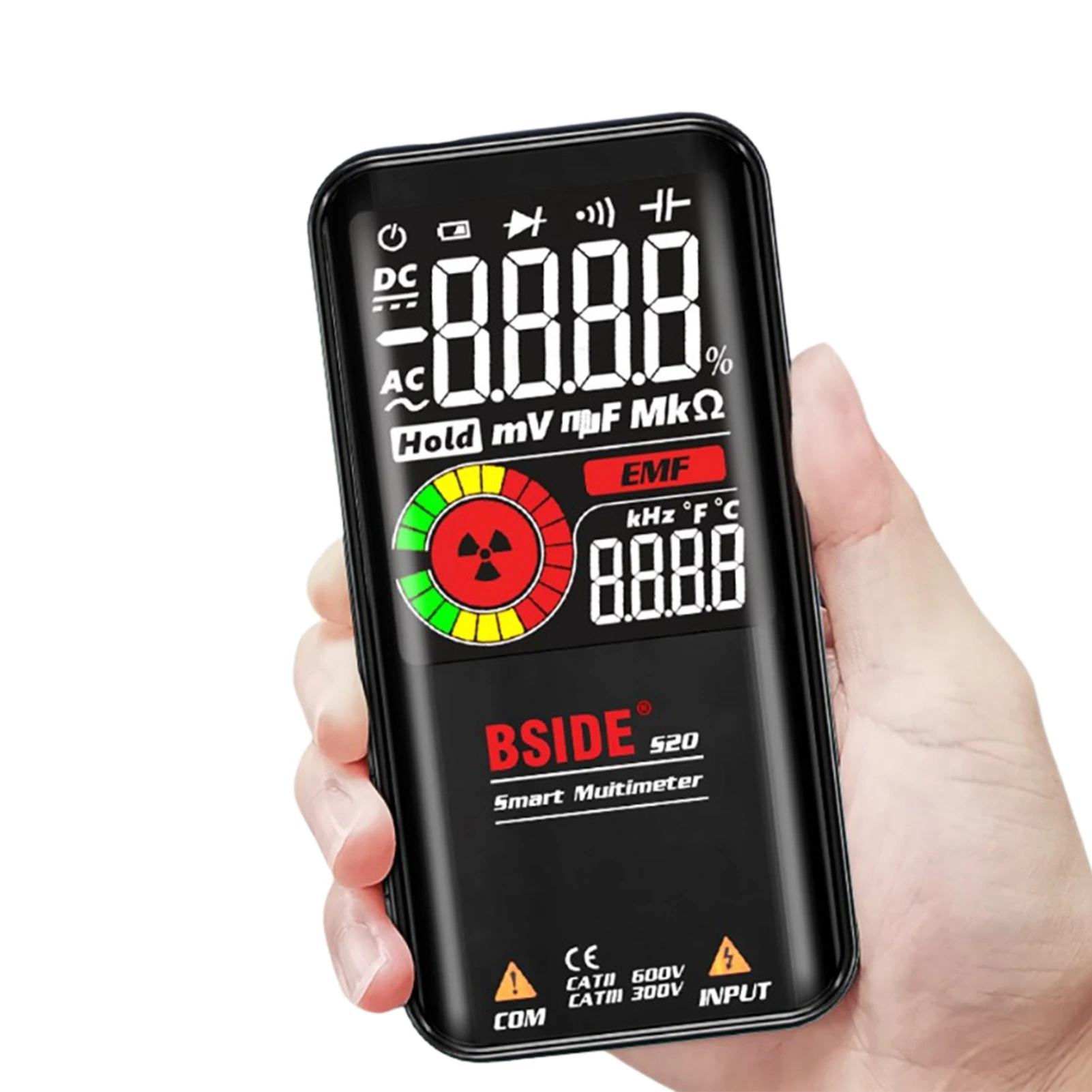 

Intelligent EMF Multimeter Electromagnetic Radiation Detector 9999 Counts Auto Range Universal Meter Radiation Monitor