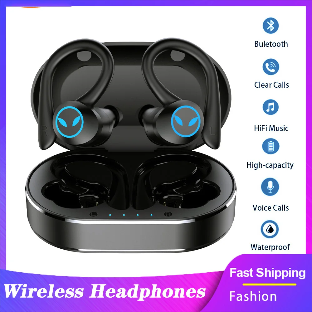 

Беспроводные наушники Xiaomi, Bluetooth-наушники, Hi-Fi стереонаушники, спортивные водонепроницаемые наушники с ушным крючком, гарнитура с микрофоно...