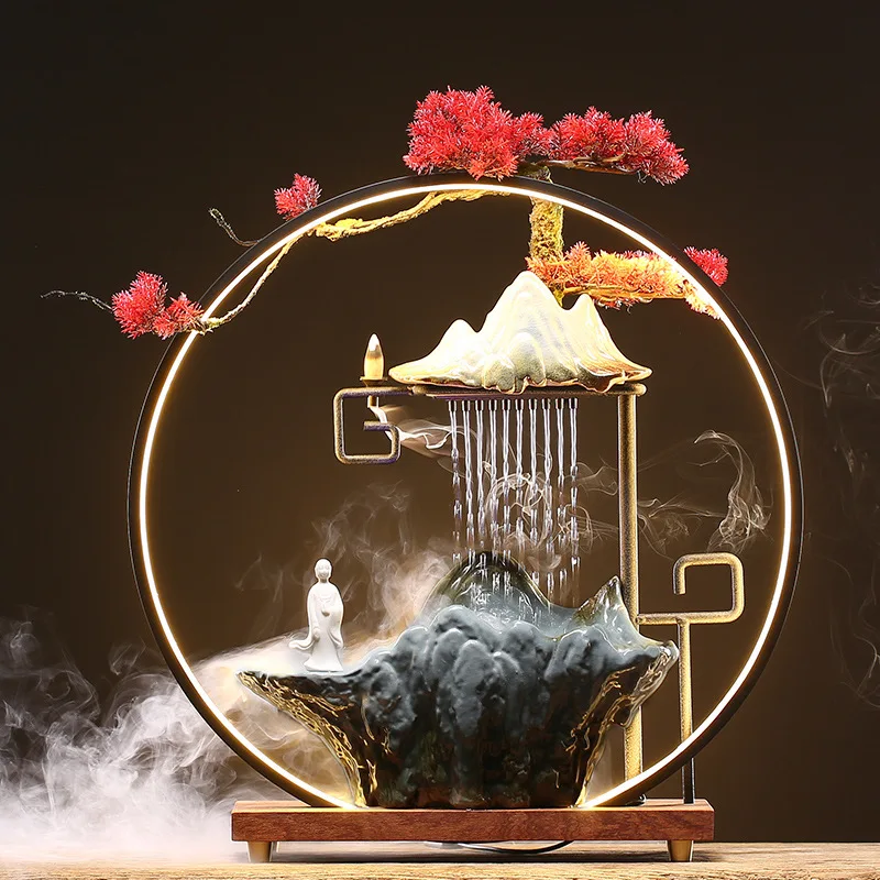 

incense stick wood oud incense burner wooden zen garden sandalwood charcoal vintage copper smoke flow incense burner