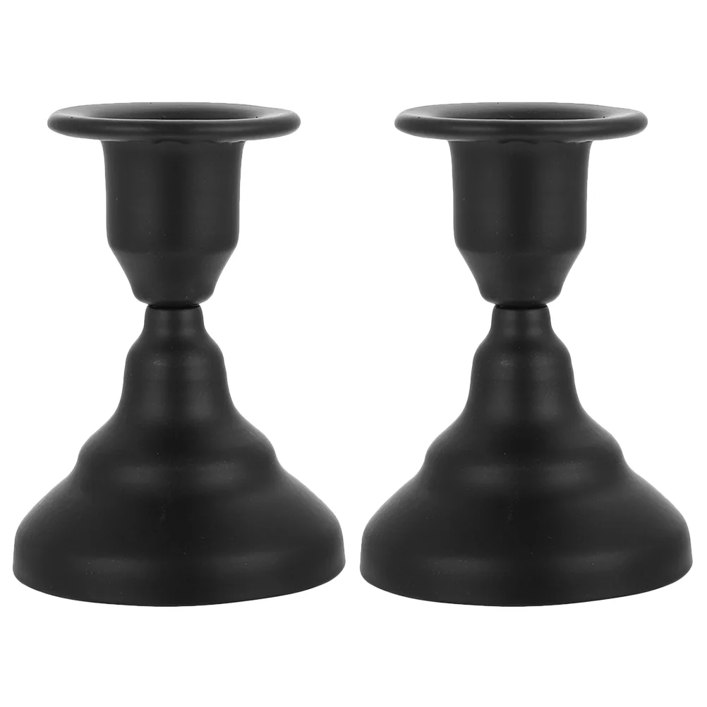 

Holder Holders Stand Pillar Candlestick Wedding Rustic Iron Taper Centerpieces Decorative Vintage Black Inch Base Stick Tabletop
