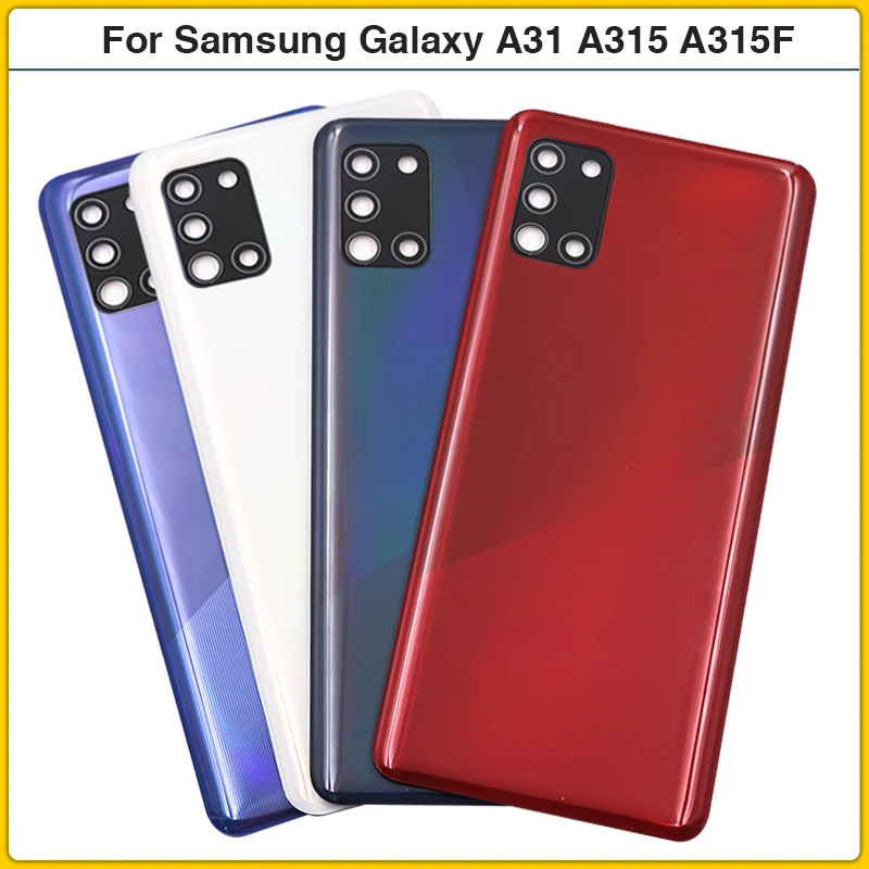 

For Galaxy A31 A315 SM-A315F/DS Battery Back Cover Rear Door A315 Plastic Housing Case Chassis Adhesive + Camera Lens