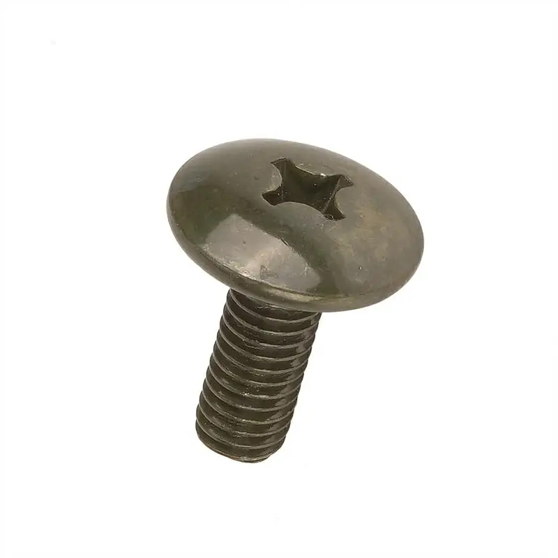 

100pc 6mm Big Flat Head Cross Bolt M6 for Electric Scooter License Plate Motorcycle Panel Body Screw Mushroom Head Phillips Bolt