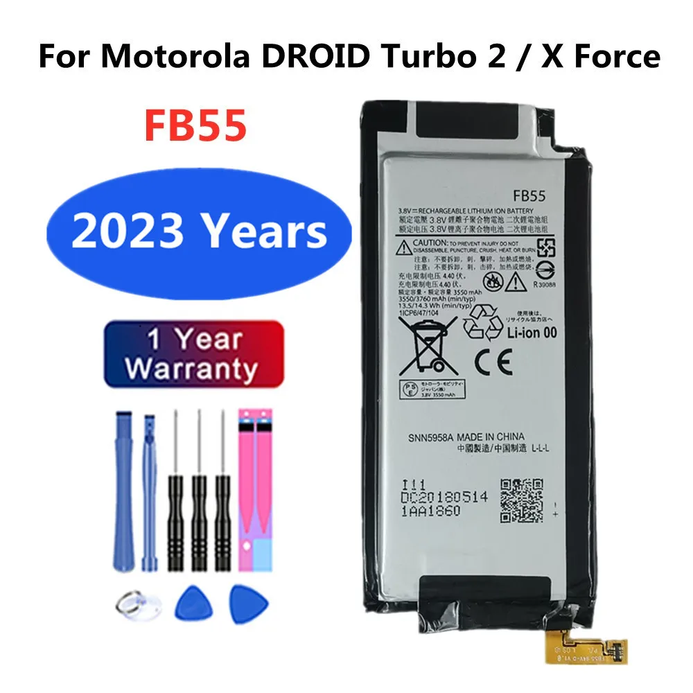 

New 3550mAh FB55 Battery For Motorola Moto DROID Turbo 2 Turbo2 XT1585 XT1581 XT1580 Moto X Force Mobile Phone Bateria Batteries