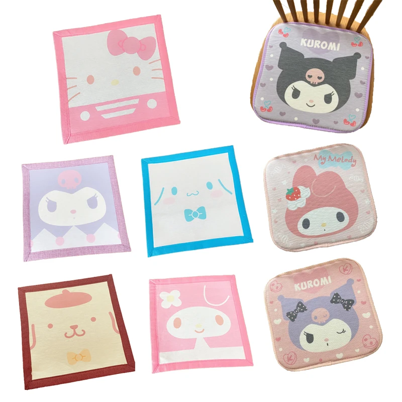 

40 см Kawaii Sanrioed аниме My Melody Kuromi Cinnamoroll Kitty подушка на диван летняя Нескользящая прекрасная Всесезонная подушка на сиденье Gm
