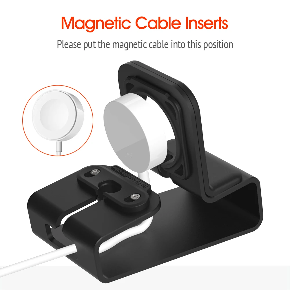 2 in 1 Aluminum Charging Stand for Apple Watch series 1/2/3/4/5/6/7/8/SE Airpods Pro1/2 Nightstand Desk Holder Station Dock