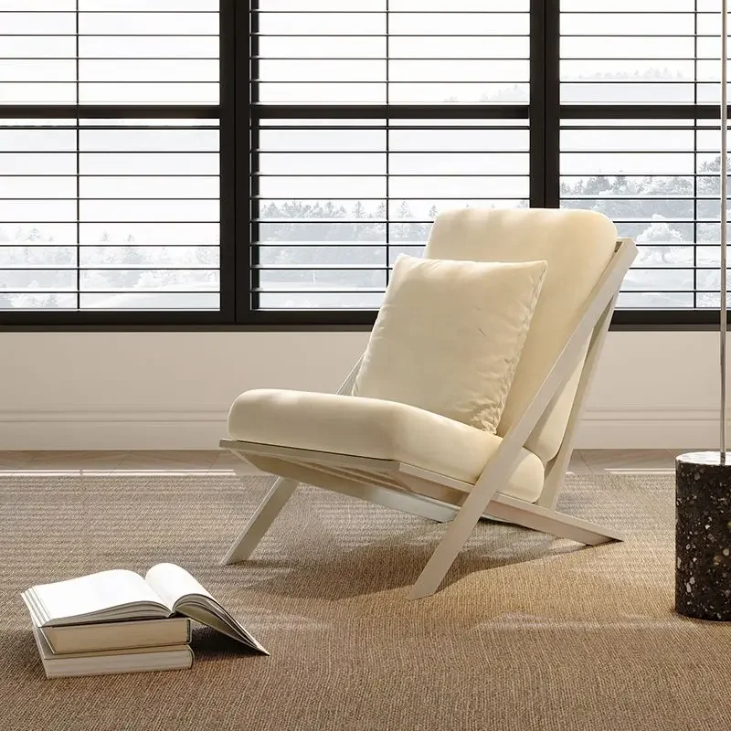 Кресло для отдыха в кремовом стиле одно кресло из овечьей шкуры гостиной балкона