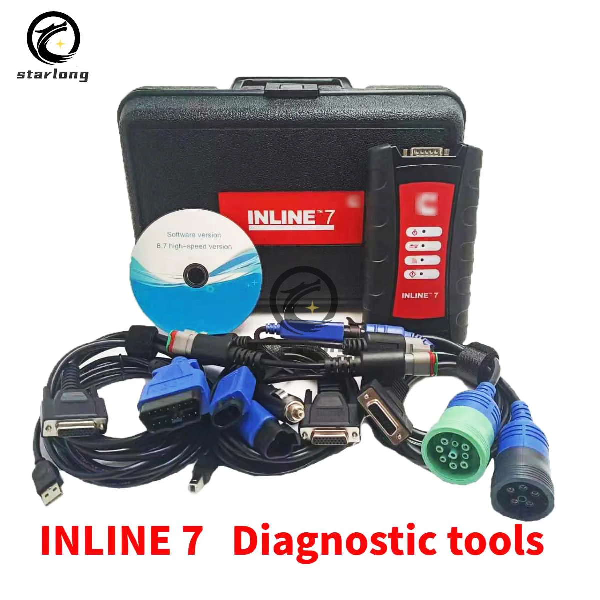 Высококачественный адаптер передачи данных Cummins, встроенный 7, инструмент для диагностики грузовика Cummins с новейшим программным обеспечением Cummins введите 8,7