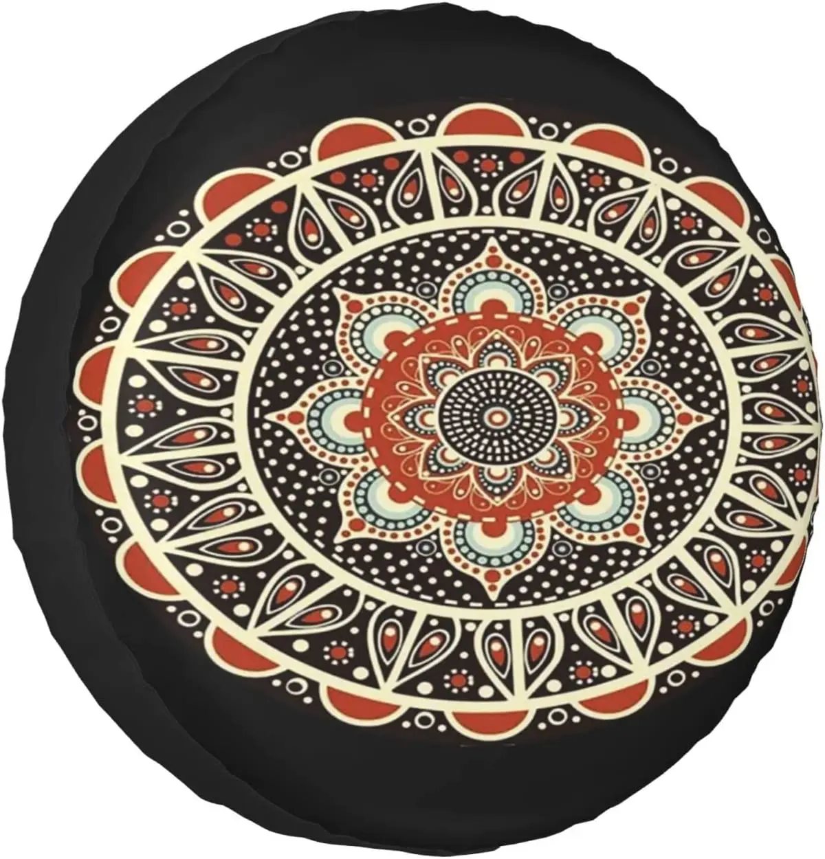 

Spare Tire Cover Persian Round Mandala Pattern Tire Covers for Car Rv Trailer Camping Universal SUV Truck Camper Travel