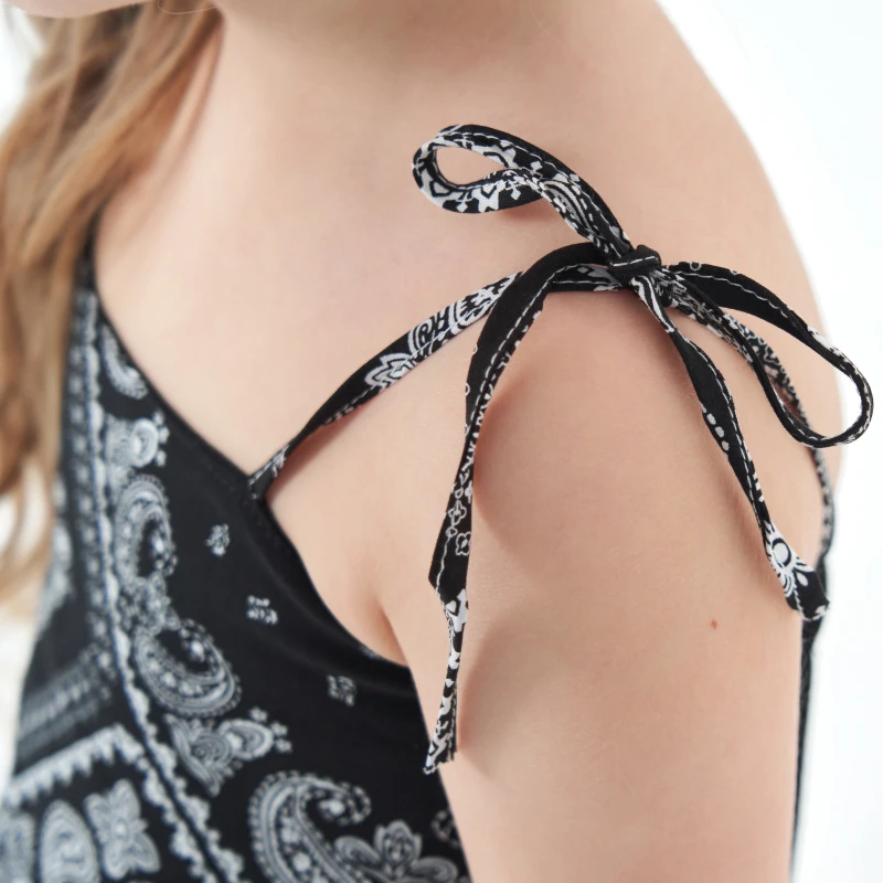 cool girls summer thin off shoulder print tops vest long harem pants toddler kids baby clothes sets 3pcs 2-11Y