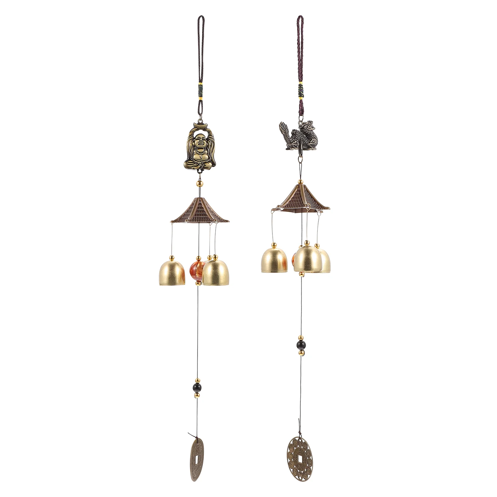 

2Pcs Vintage Wind Chime Pendant Creative Wind Bell Wind Bell Pendant Retro Wind Chime Wall Pendant for Decor