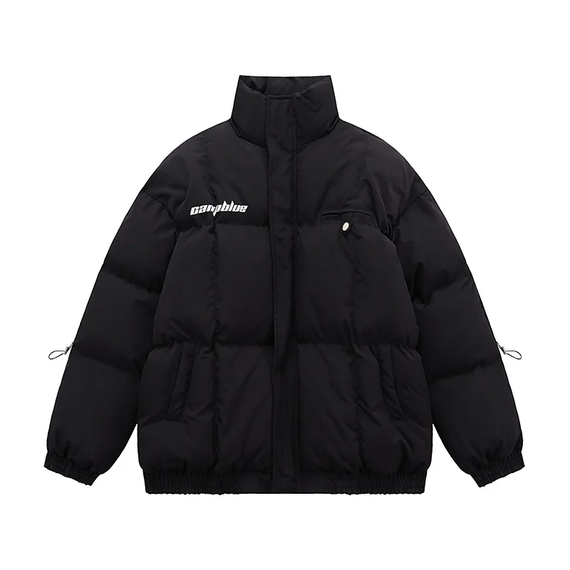 2023 Winter New Men's Casual Loose Bread Coat Women's Thickened Padded Jacket Korea Style Coats And Jackets Women Stand Collar