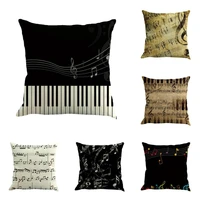 square musical note printed cushion pillow covers home decor outdoor pillowcase decorative pillow sofa cushion cover