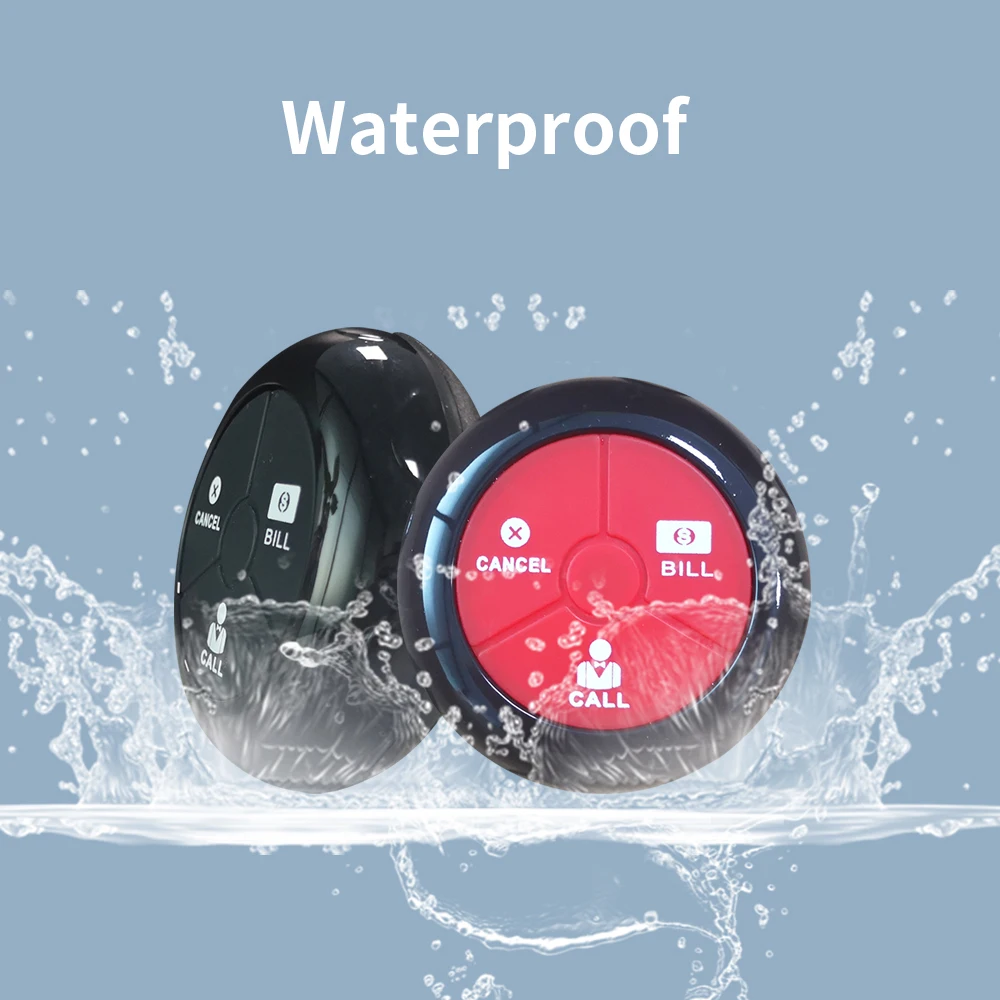 Водонепроницаемая беспроводная кнопка вызова в ресторане оборудование для кафе