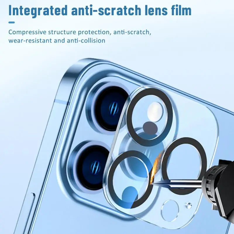 

RYRA Protective Glass Film Tempered Glass For IPhone 14 Plus 13 12 11Pro Max Mini Back Cover Camera Lens Screen Protector