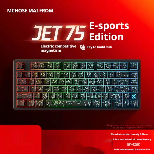 MCHOSE Jet 75, проводная клавиатура с магнитной осью для киберспорта ...