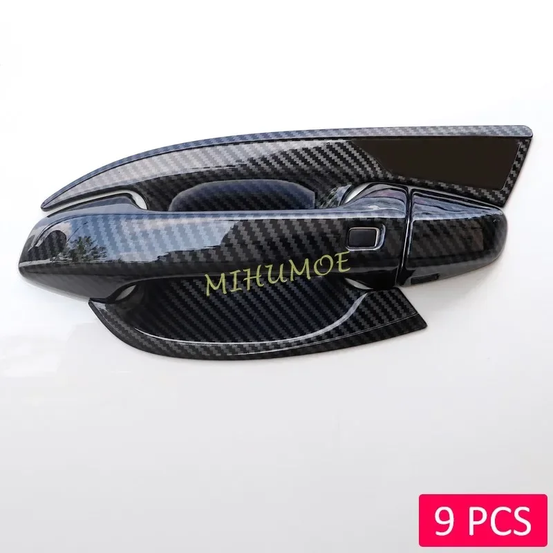 

Крышка внешней дверной ручки автомобиля из углеродного волокна с левым рулем + чашка для чаши для Kia Seltos 2020-2022