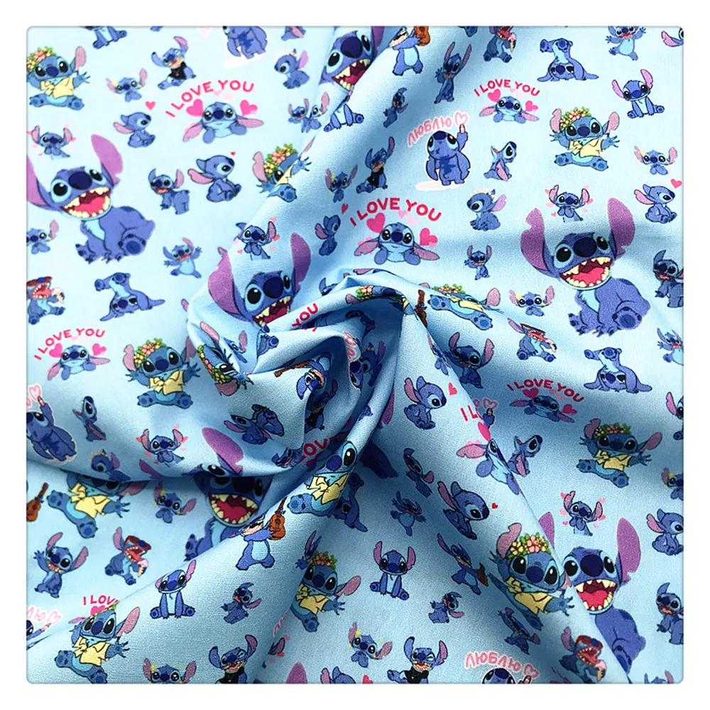 

Free shipping handdraw sti character tch cartoon desginer fabric 100cotton Needlework sewing fabrics