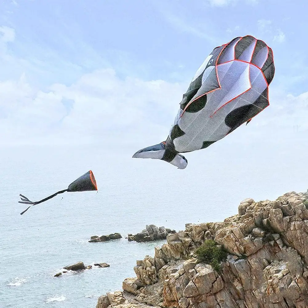 

Cartoon 3D Software Kite Whale Shape Animal Pattern String Kites Line Line with Flying 30m Single Q4I0