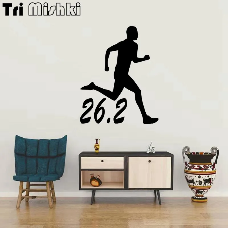 Три мишки H1562 26 2 миль марафон бегун Автомобильная Наклейка Виниловые наклейки на
