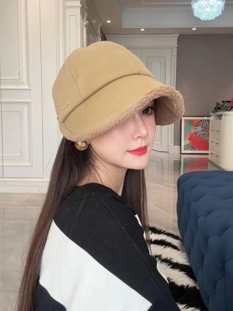 Берберская флисовая толстая рыбацкая шляпа. Женская зимняя теплая подвесная