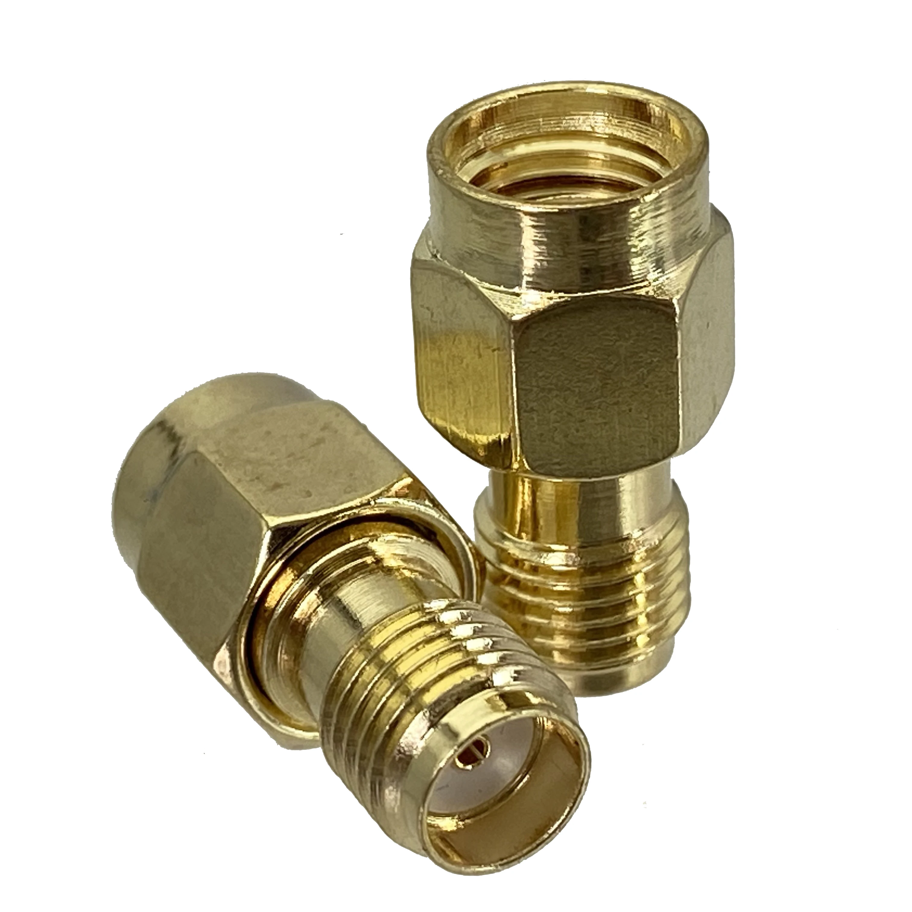 

1Pcs RP SMA male jack center to SMA female jack in series RF Coaxial adapter connector Wire Terminals 50ohm