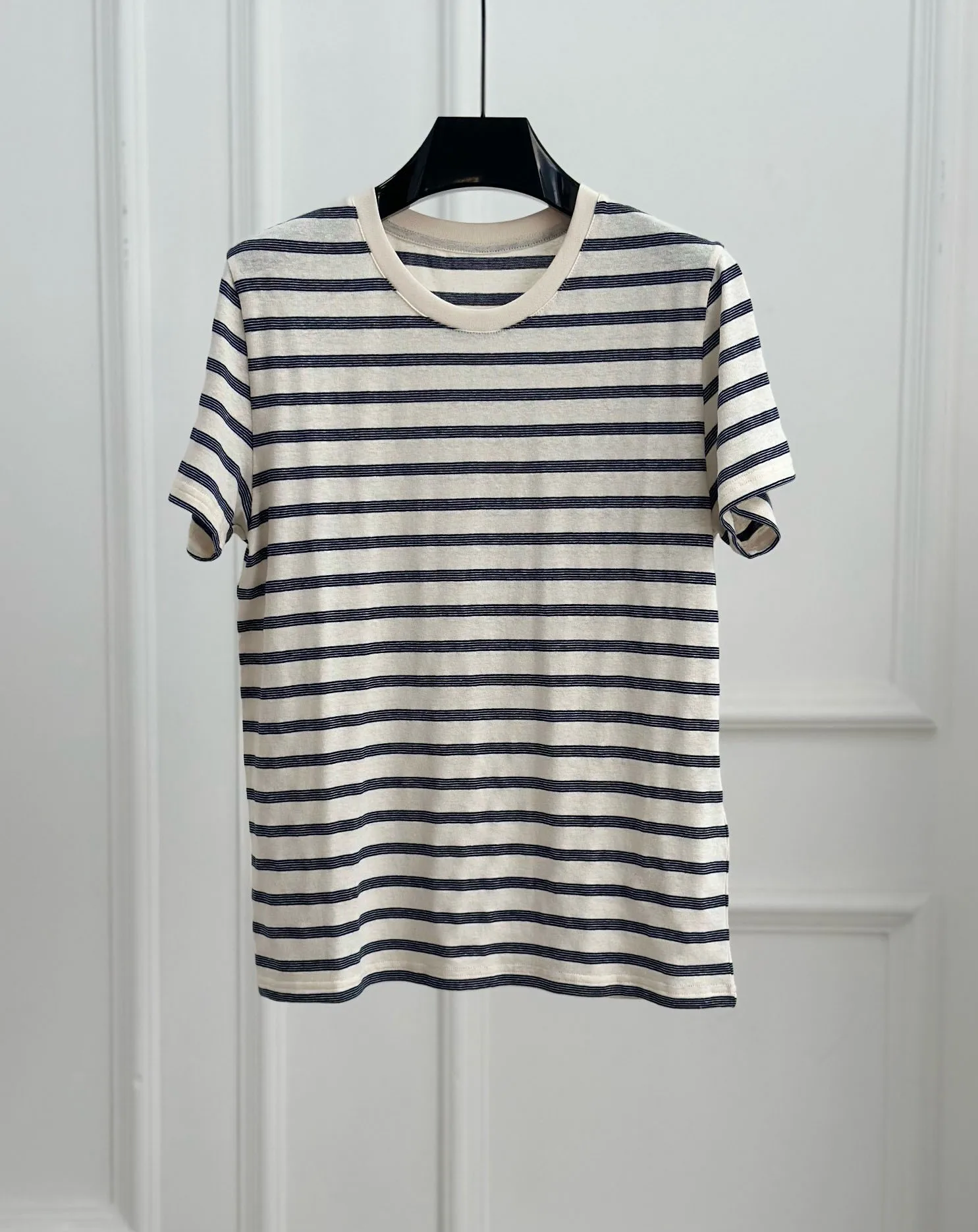 

Топы в полоску с круглым вырезом, Повседневная мода, Новинка лета 2023, 0413