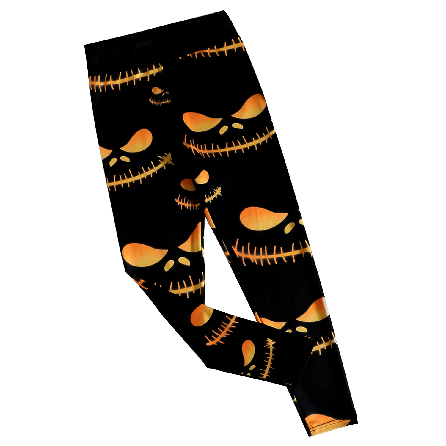 

Elastic Women's Sports Fitness Leggings Printed Spider Web Big Face Pumpkin Tree Cemetery Red Bat Halloween Christmas Yoga Pants