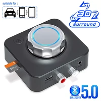 bluetooth 5 0 audio receiver sd tf card rca 3 5mm aux jack 3d stereo music wireless adapter for car speaker headphone auto on