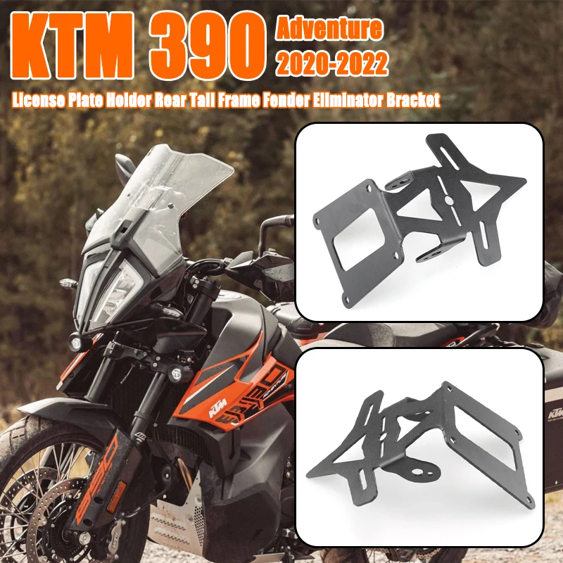 

MKLIGHTECH For KTM 390 Adventure R 2020 2021 2022 License Plate Holder Rear Tail Frame Fender Eliminator Bracket 790 890 ADV
