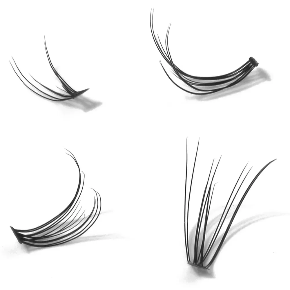 

NEW Bundles/box Natural Fan Eyelashes High Quality Silk False Eye Lashes C Curl Dovetail fly Eyelash Extension Makeup